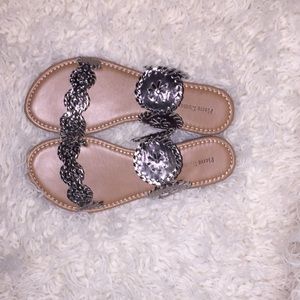 Pierre Dumas Silver Sandals